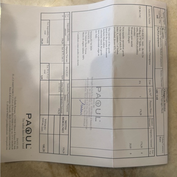 Brand new, size 40, never worn custom Italian Paoul Latin dancing shoes. - Picture 4 of 5